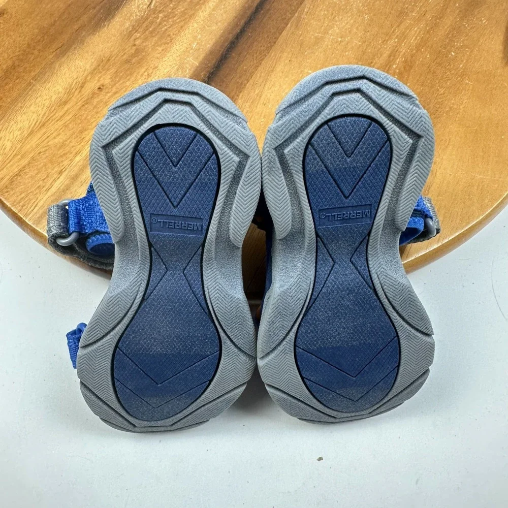 New NWOB Little Kids Merrell Hydro Rapids Hiker Blue Sandals Shoes Size 11 C